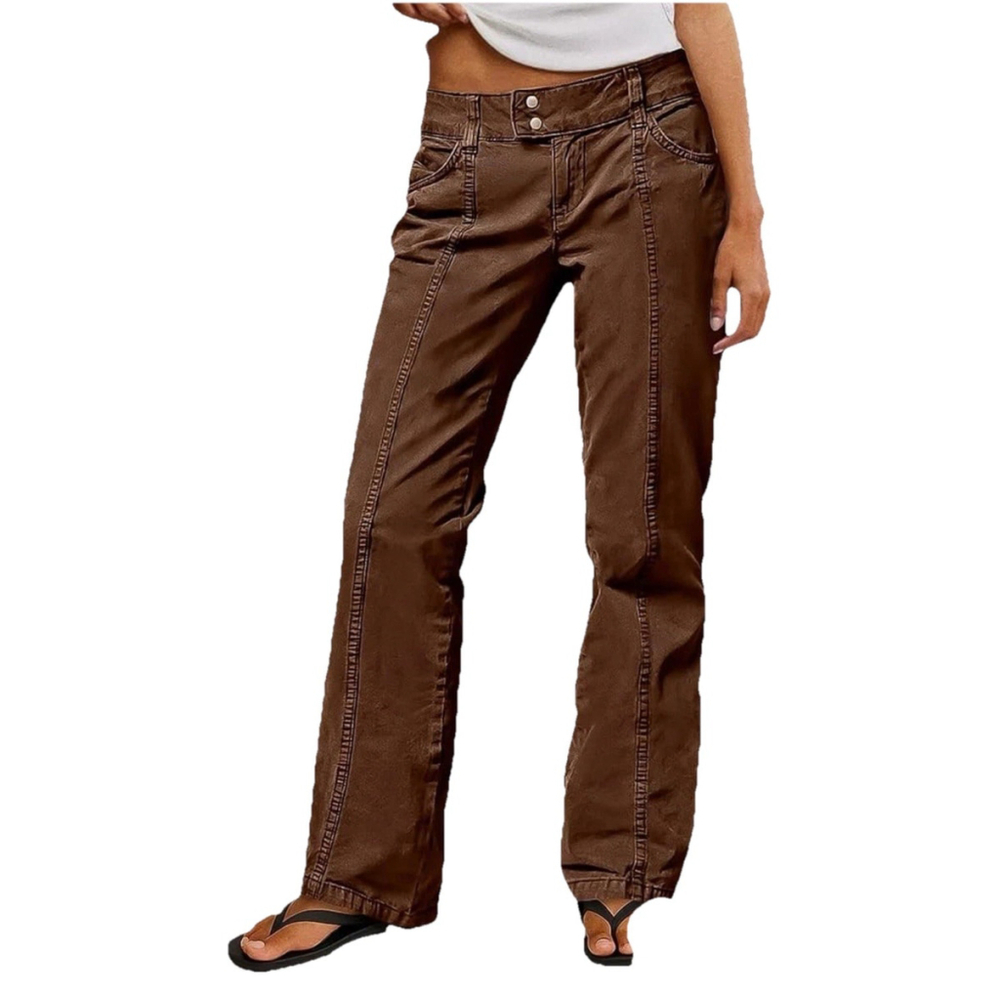Elegant Brown Flare Pants for Women
